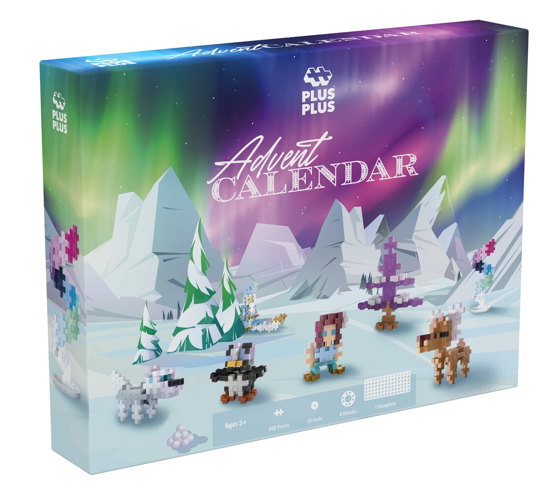 Plus plus advent calendar - santa's northern lights adventure plus-plus christmas (4337)