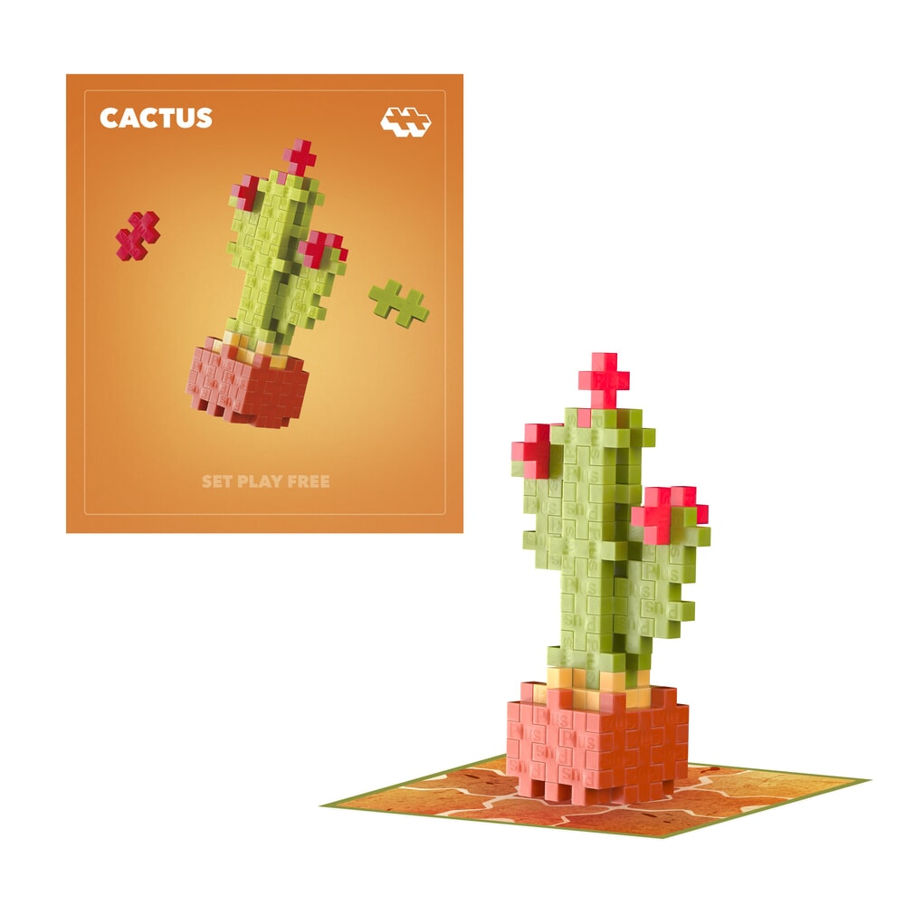 Plus plus plant packs - cactus plus-plus flowers plants (4343)