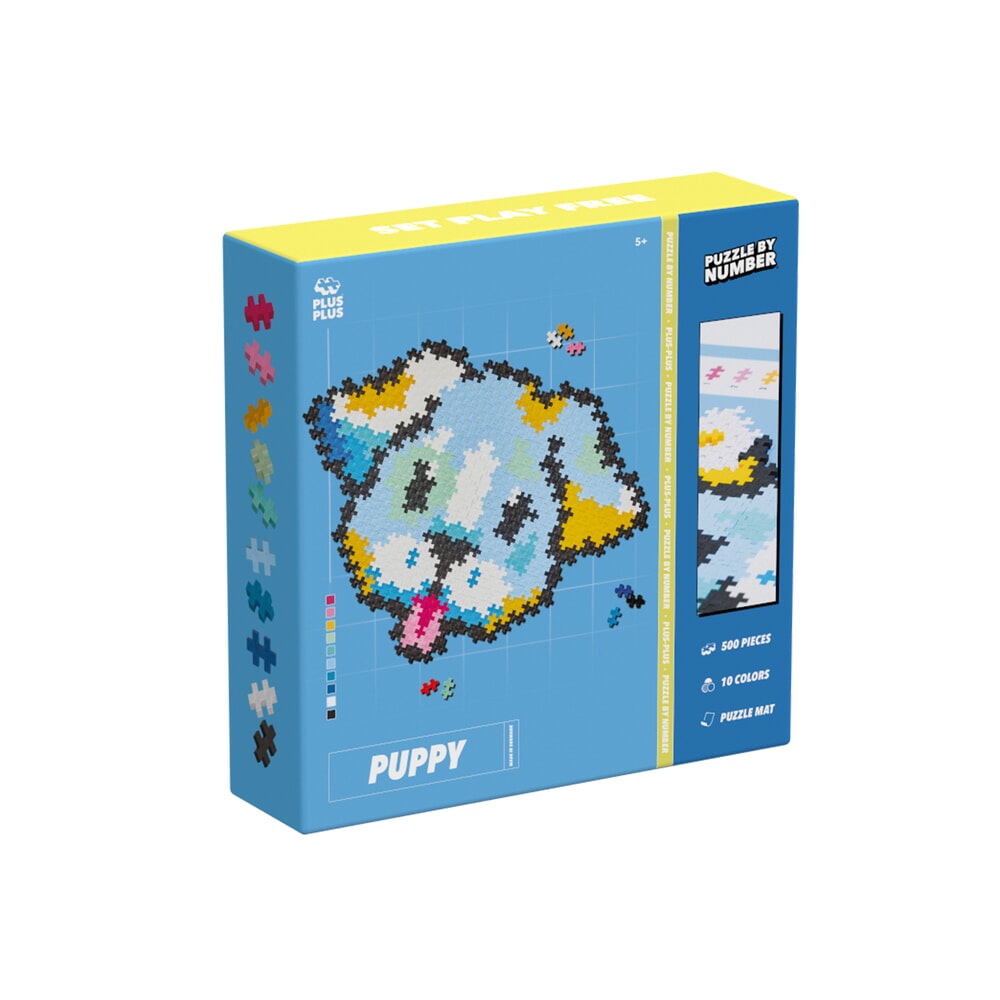 Plus plus plus-plus puzzle by number puppy 500stuks (3961)