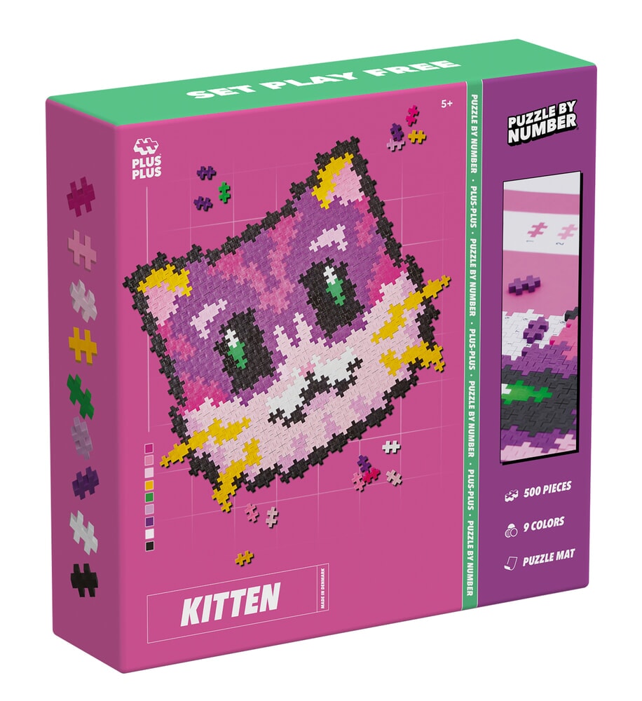 Plus plus plus-plus puzzle by number kat poes 500 stuks (3960)