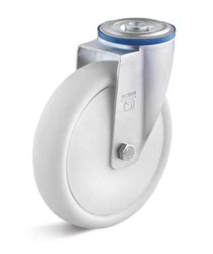 Torwegge zwenkwiel polypropyleen ø200 kunststof boutbevestiging