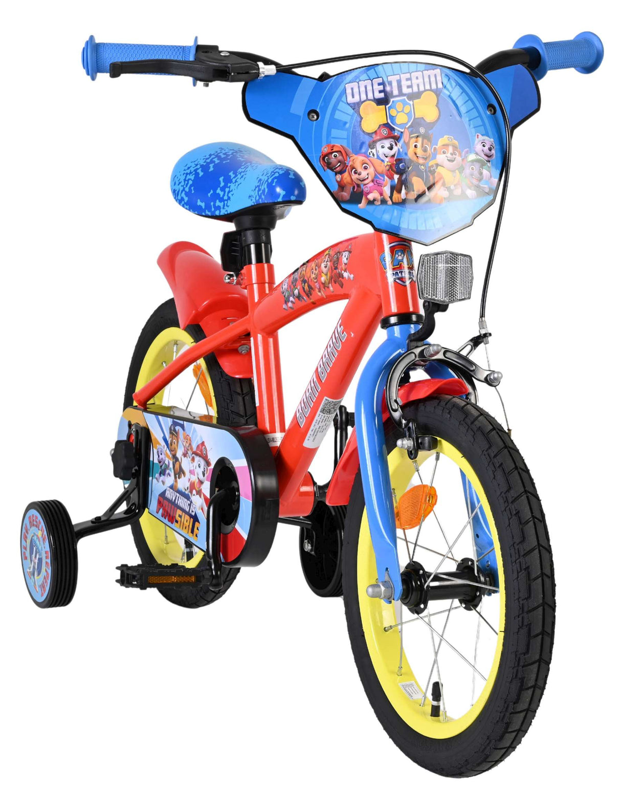 Paw Patrol children's bike - boys - 14 inch - red and blue