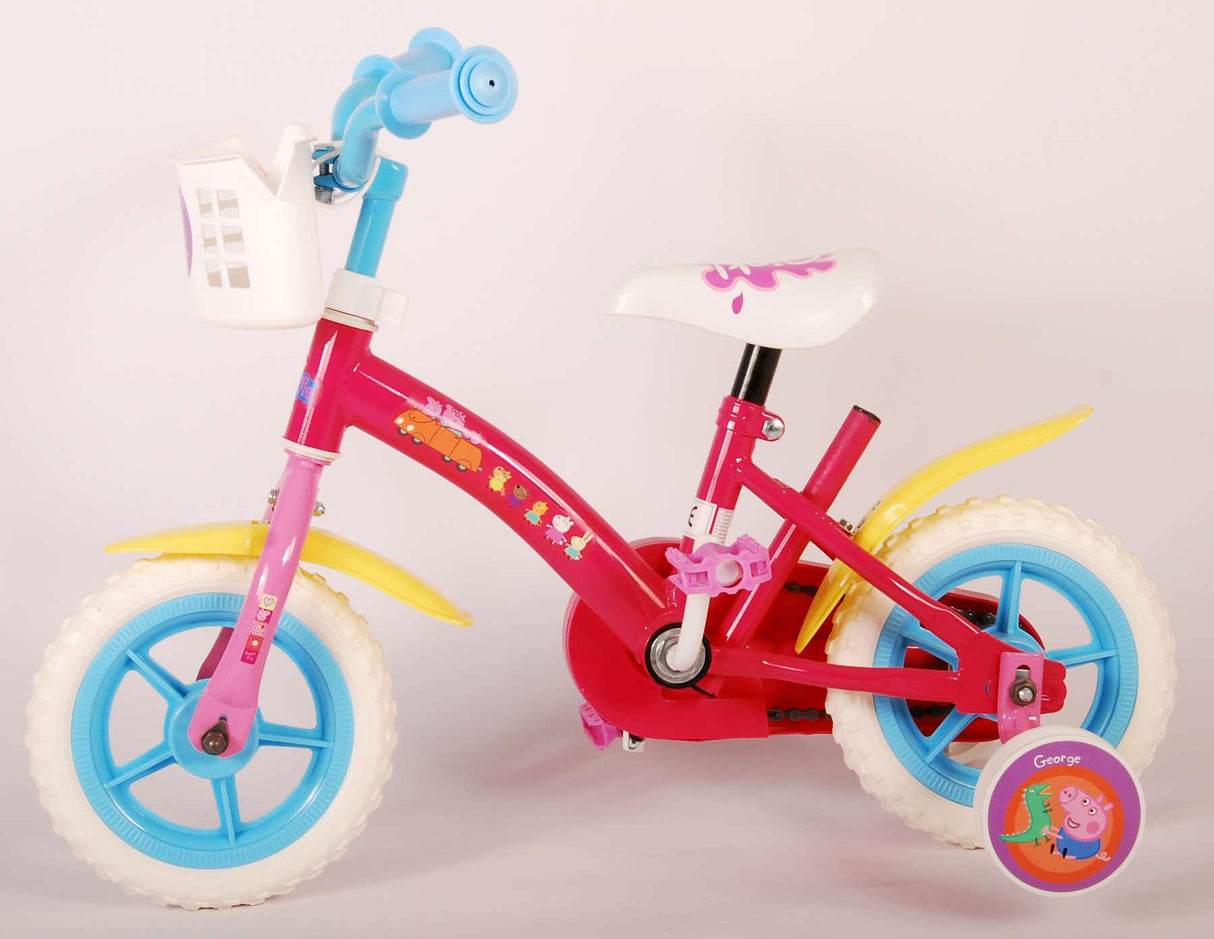 Peppa Pig Children's Bicycle - Girls - 10 inch - Pink Blue - Fixed Gear