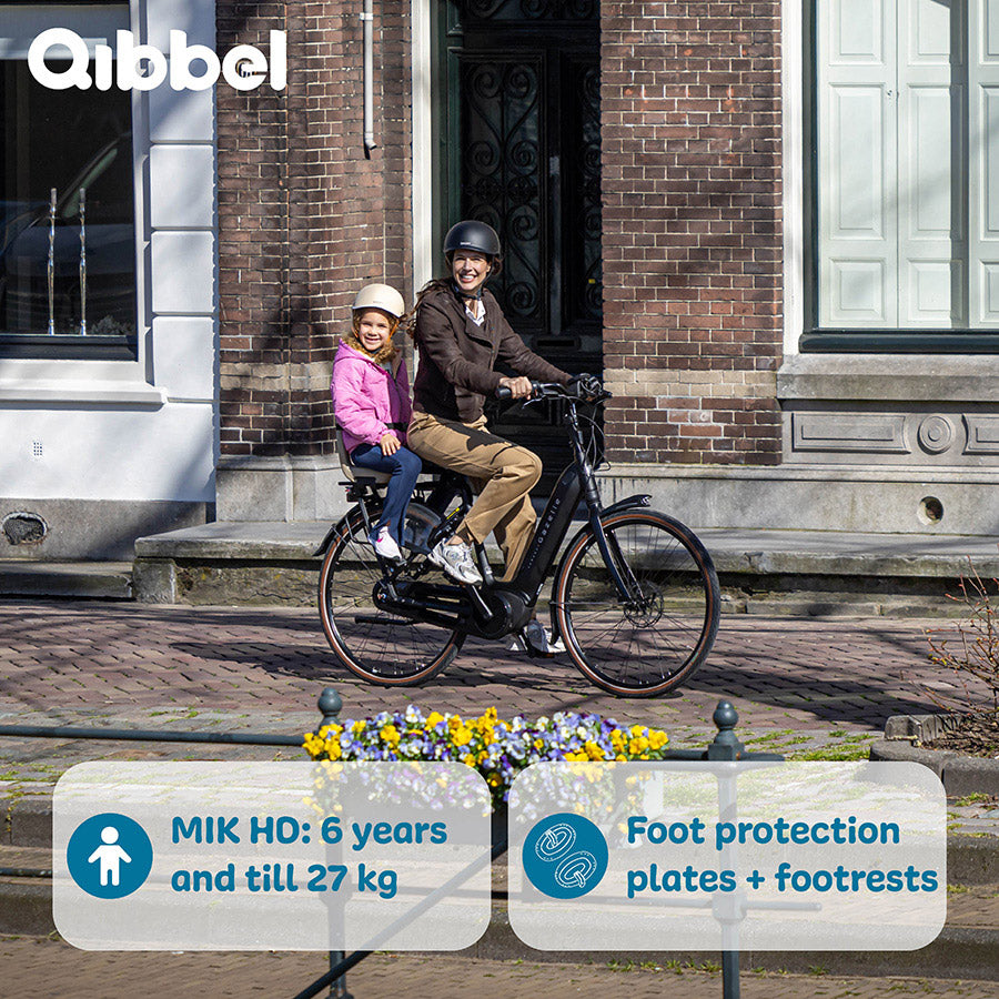 Qibbel achterzitje junior mik hd zwart compleet q350