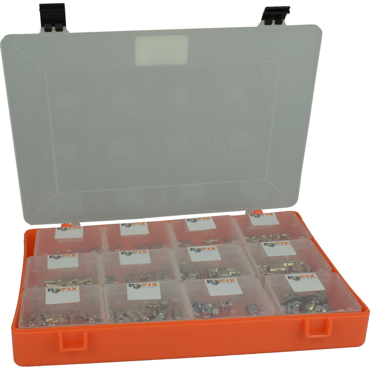 Bofix 243900 Rango de caja 12 pezones de tornillo de sujeto