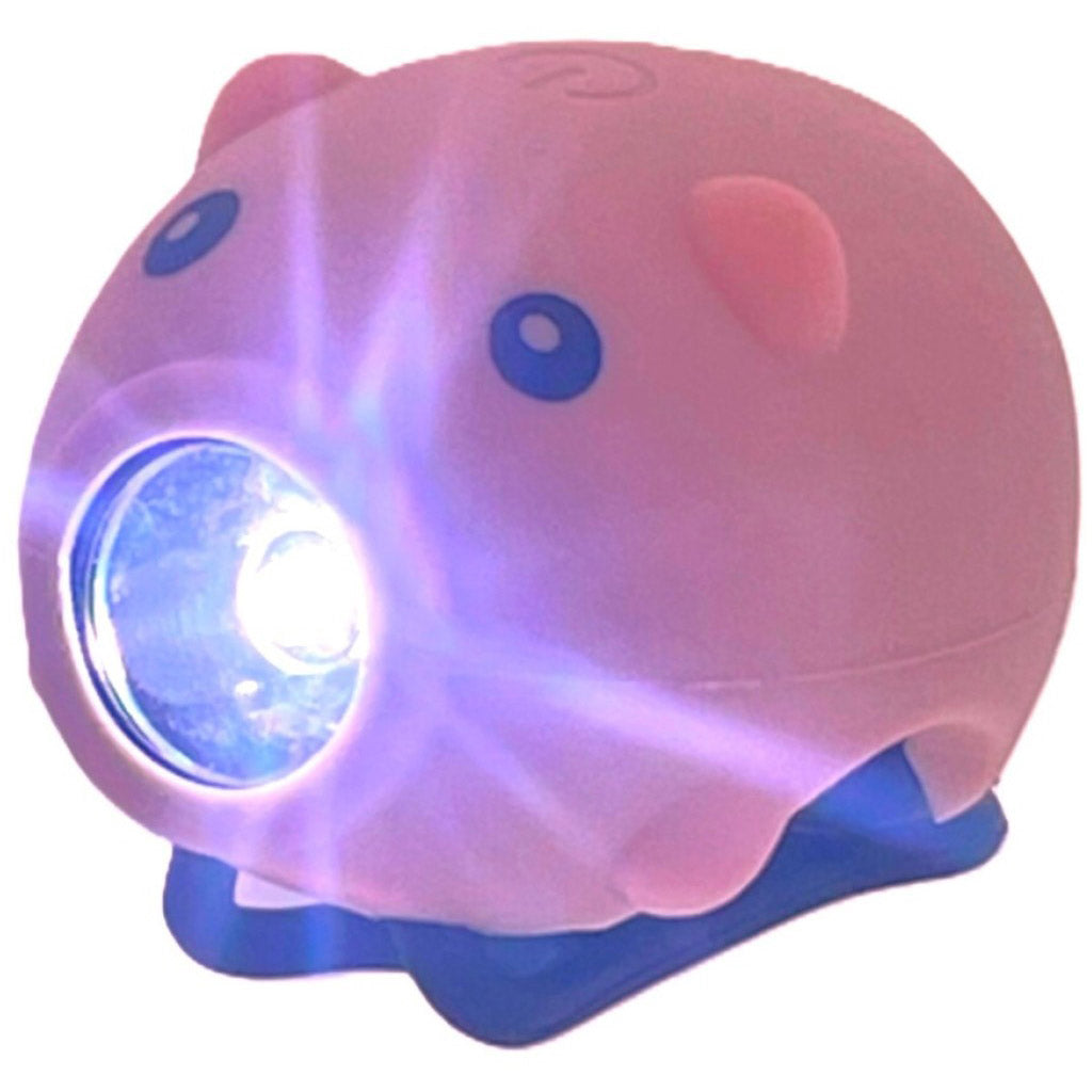 Pexkids bicycle horn pig with LED lamp USB pink