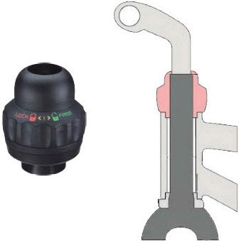 Zaloga glave z integrirano krmilno ključavnico 1 palčna črna