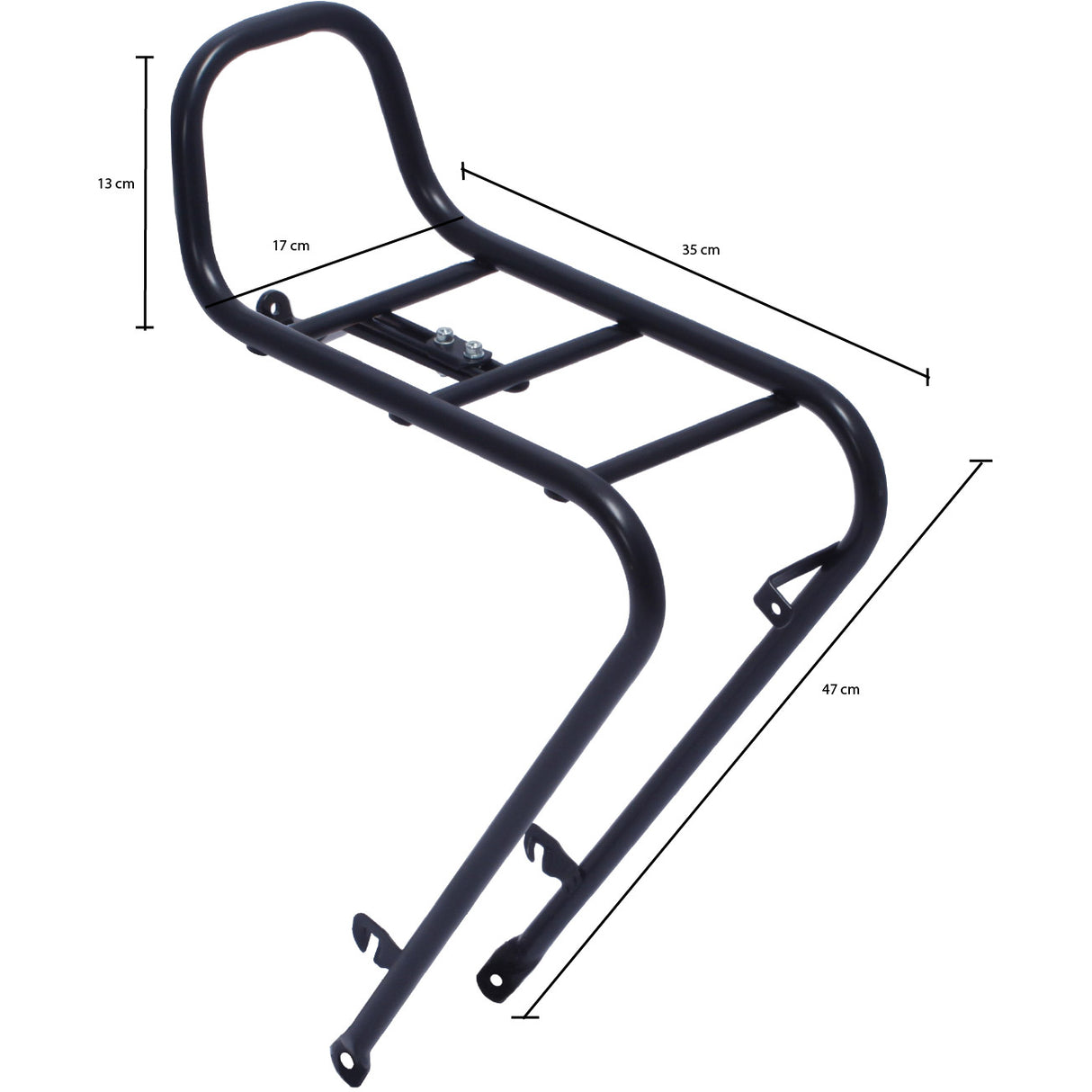 voordrager Flow 28 inch staal zwart