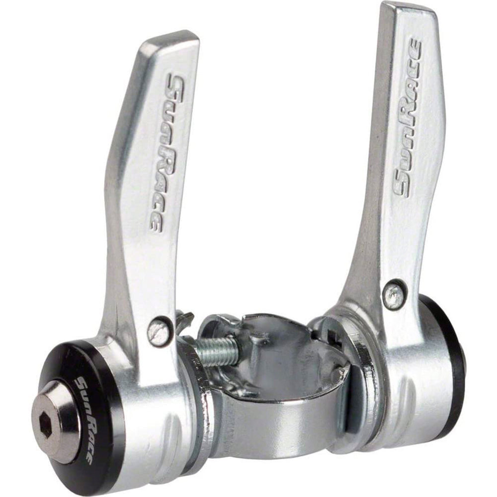 Shifters de tubo SLR30 7SP R7 28,6 mm de prata de alumínio