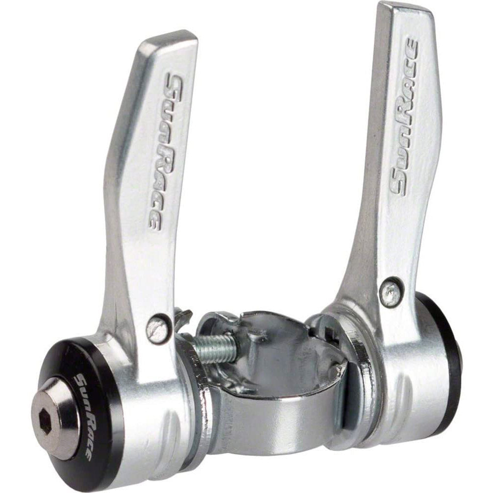 Shifters de tubo SLR30 7SP R7 28,6 mm de prata de alumínio