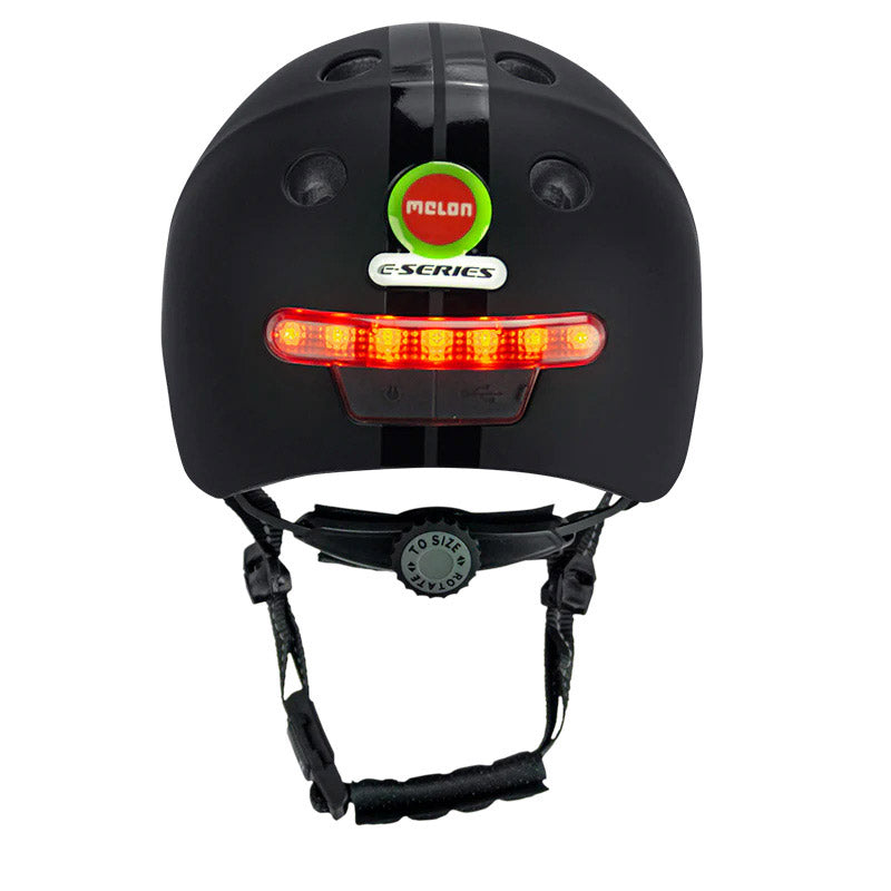 Casco de melón con iluminación E-Series E-Ice Black M-L