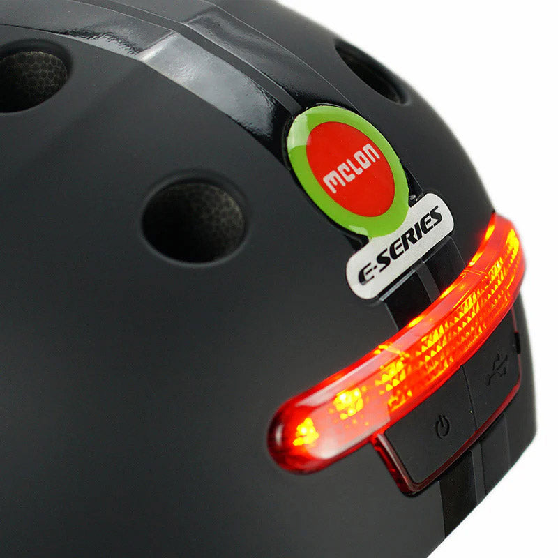 Melon helmet with lighting e-series black ice ml