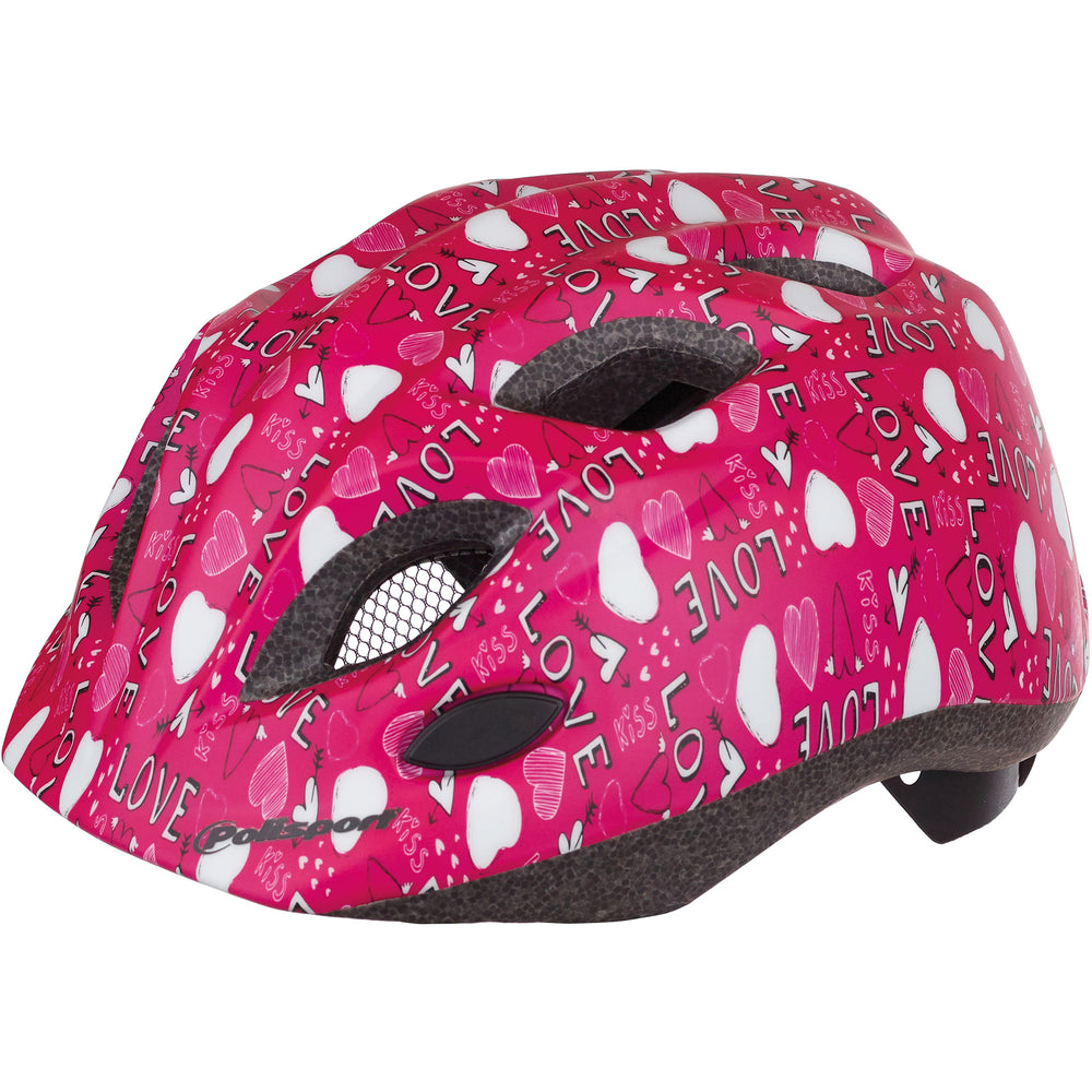 Polisport Junigoud Fahrradhelm S 52-56 cm Liebe mit LED-Licht