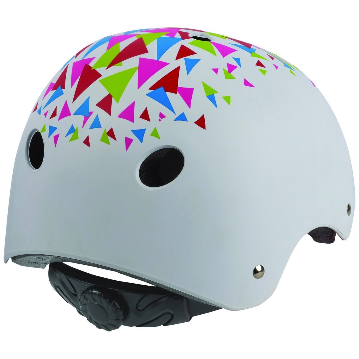 Polisport urban radical bicycle helmet s 53-55cm triangles white Goudanje