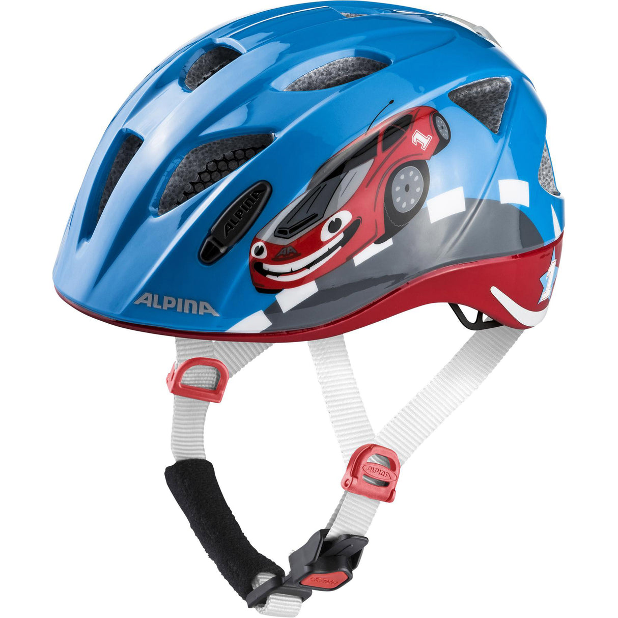 Olympic Sportswear Alpina Sports Kinderhelm Ximo Flash Red Car 47-51 Gloss