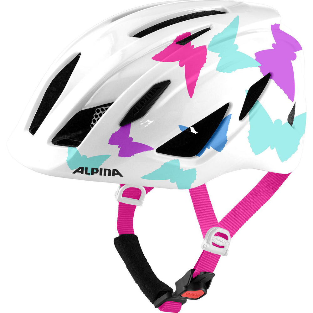 Olympic Sportswear Alpina Sports Kinderhelm Pico Pearlwhite Butterflies 50-55