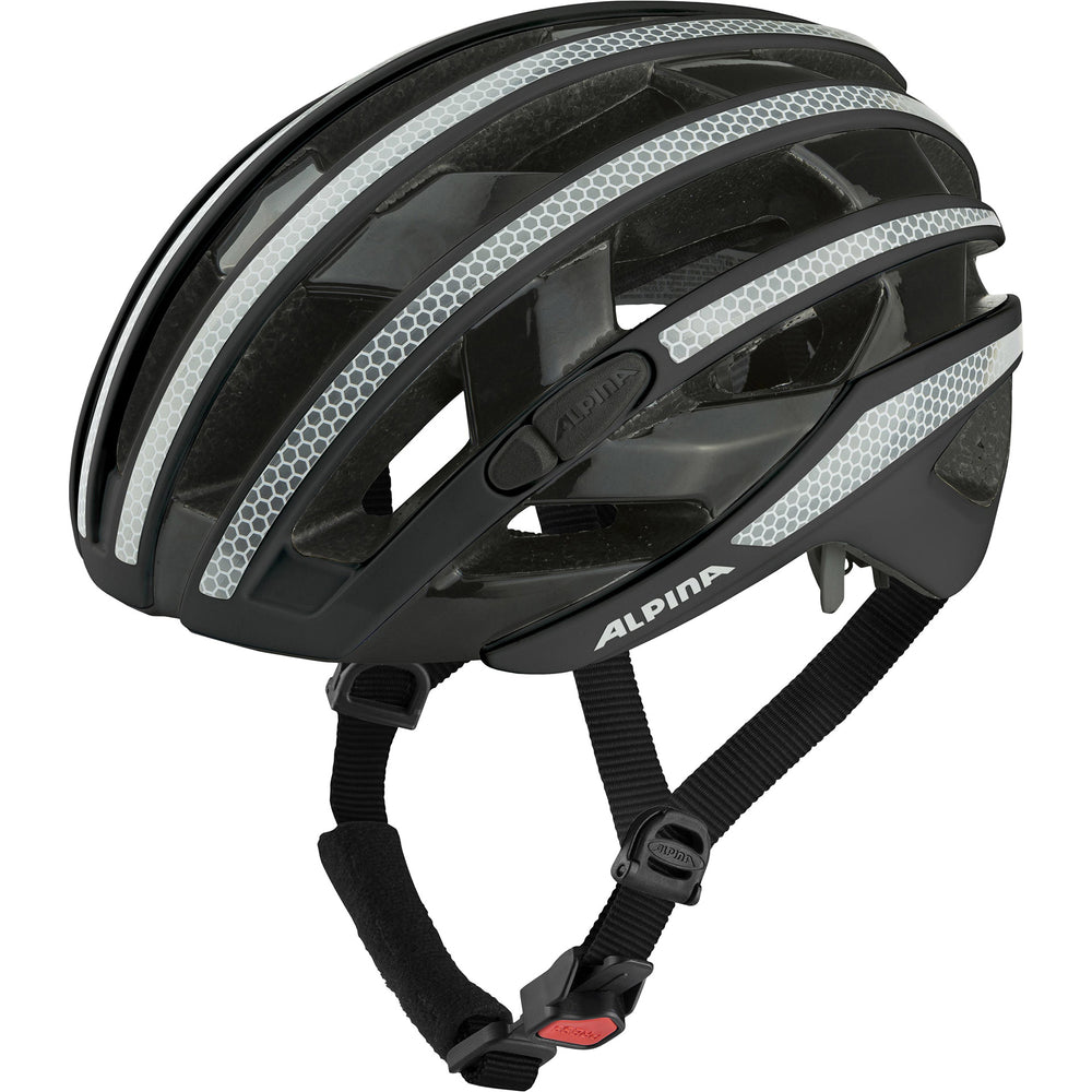 Casco Olympic Sports Sports Alpina Sports Race Ravel riflettente 51-56 Gloss Black