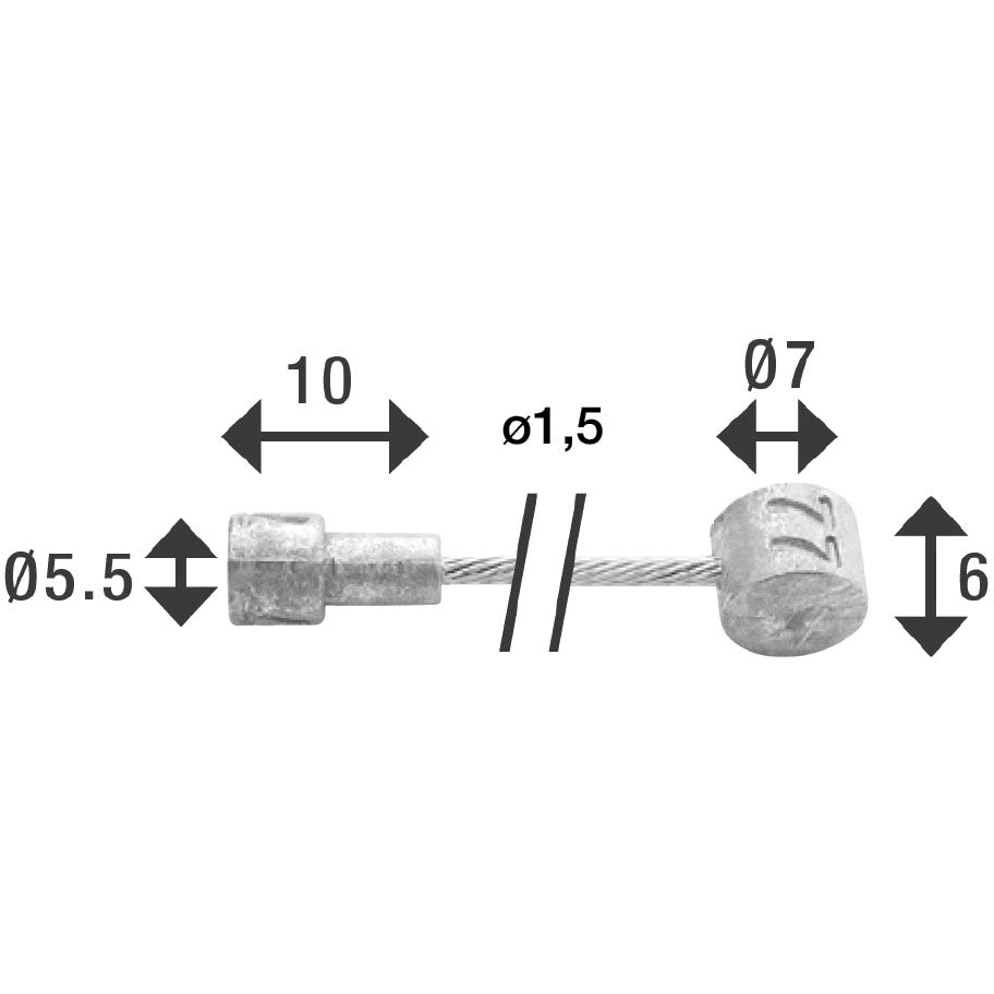 Elvedes cable brake inside bmx freestyle above 1.35 stainless steel