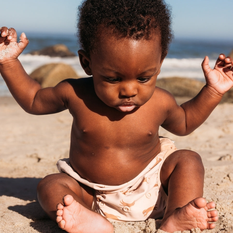 Roamer | beige washable swim diaper