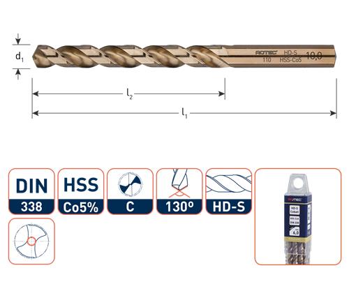 Rotec spiraalboor din338 co 7.5mm