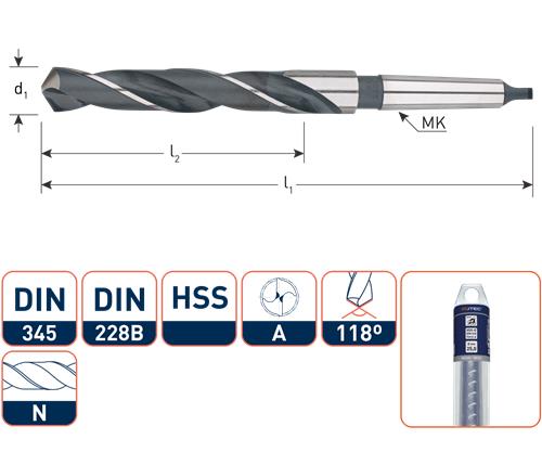 Rotec mc boor din345 24.75mm