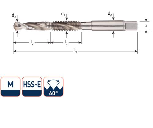 Rotec combi boortap m5