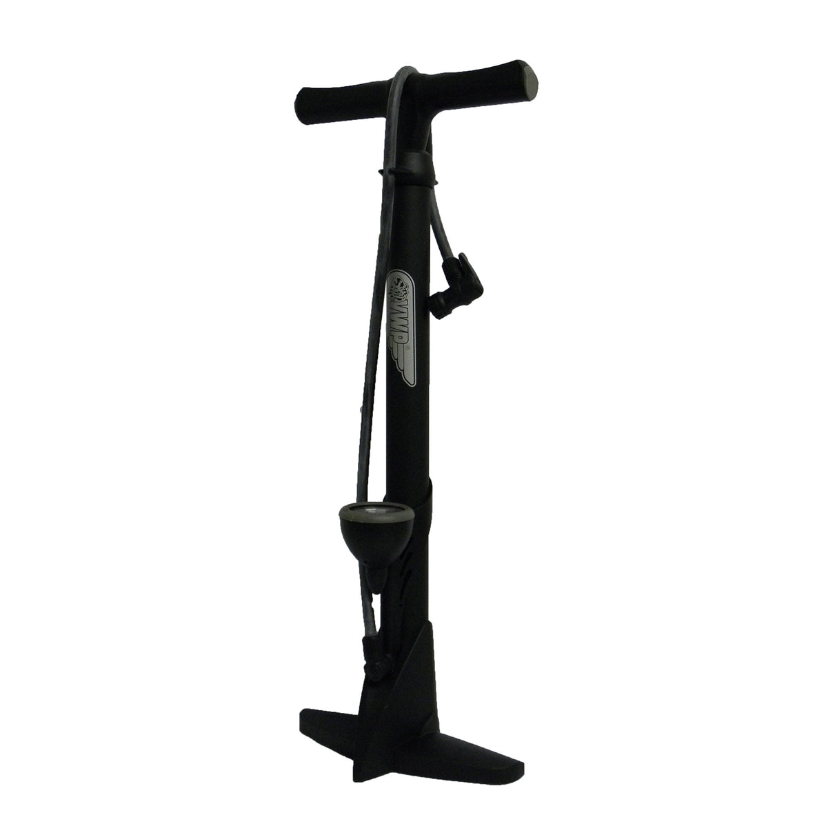 VWP floor pump with pressure gauge PVC GF-43P black