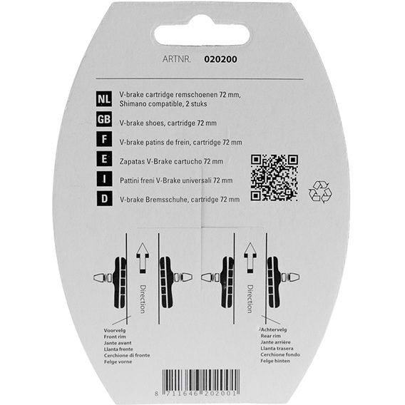 SIMSON V-Brake Cardridge Shoe Brake Shoe Cpl.