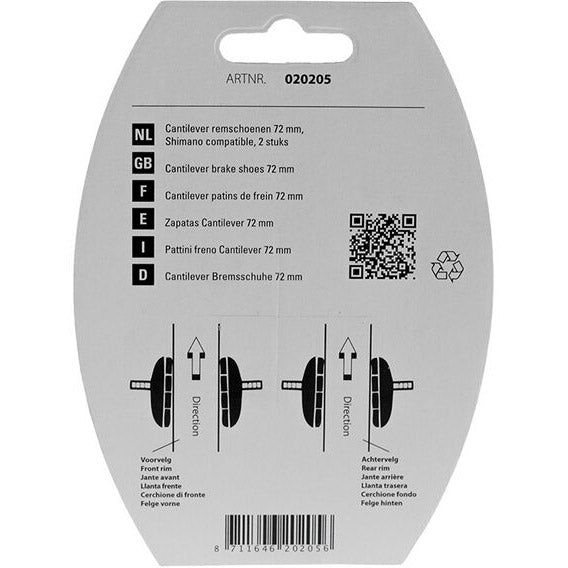 Simson V-Brake Brake Shoe M Marcador