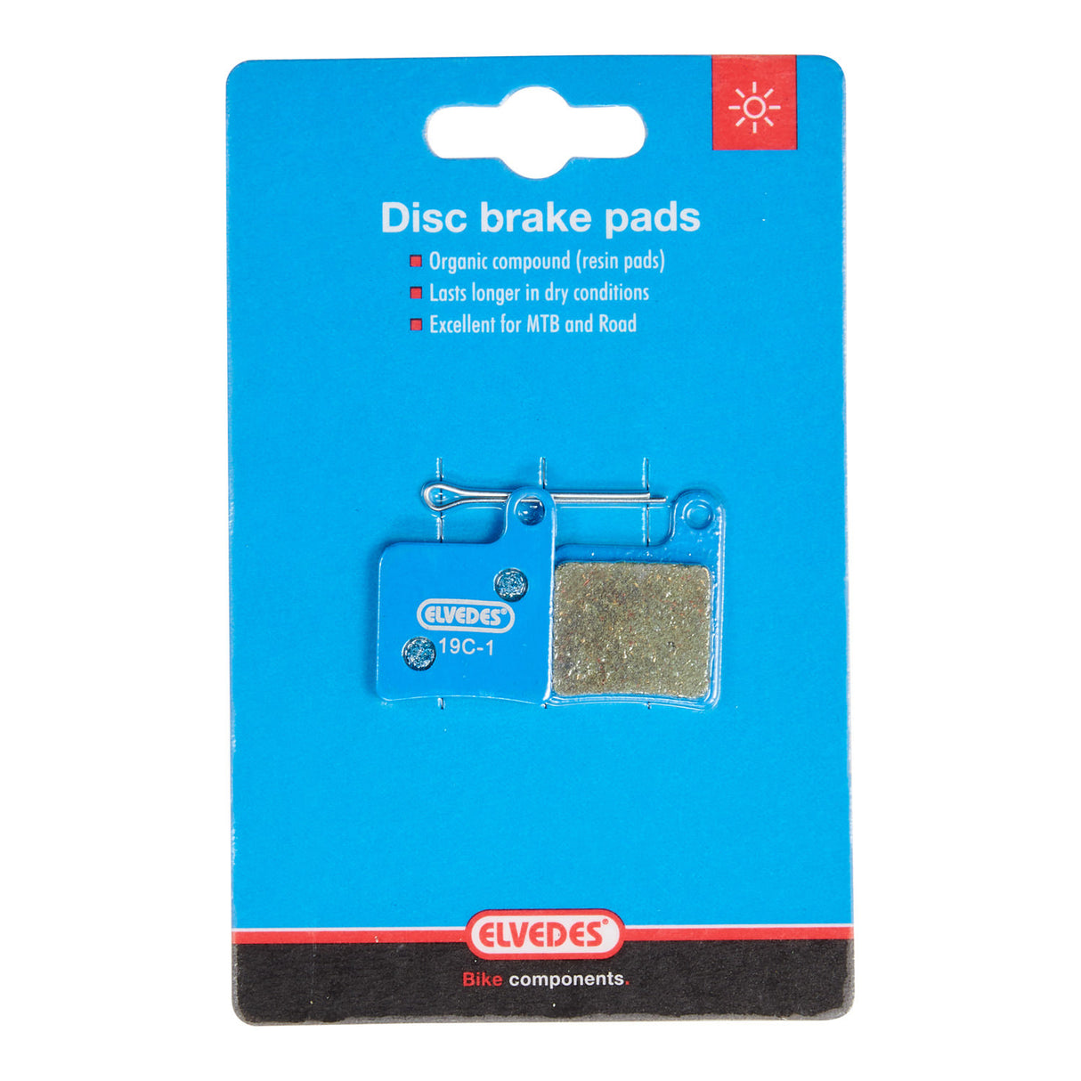 Conjunto de bloque de freno de disco Elvedes Giant orgánico MPH 2001-2005 (1 par)