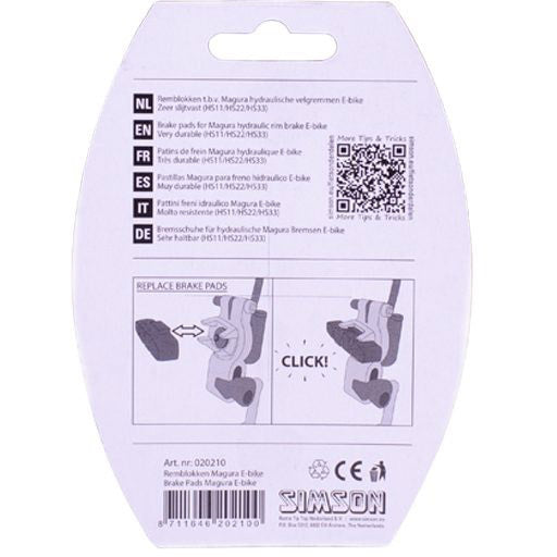 Fékbetétek Magura e-bike HS33 HS11 gumi 2 darab