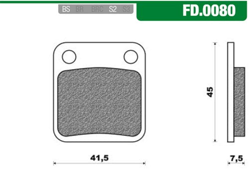Disc brake pad fd0080 13720