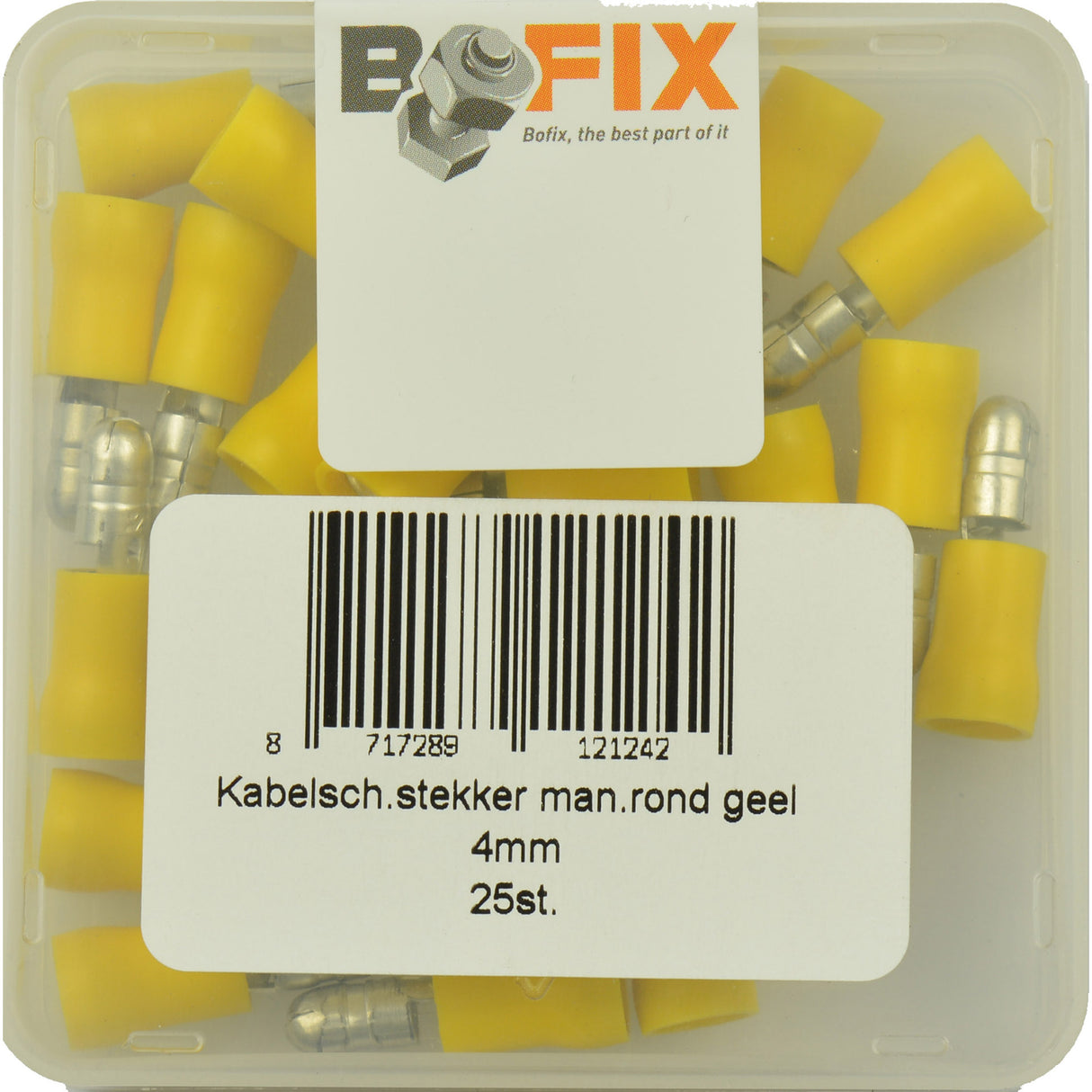 Bofix Cable Shoe Amp Plug Man alrededor de 4.0 Amarillo (25)