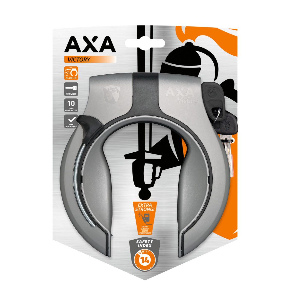 Axa Victory Ringslot - Art2, Grey, 10mm - Massima sicurezza