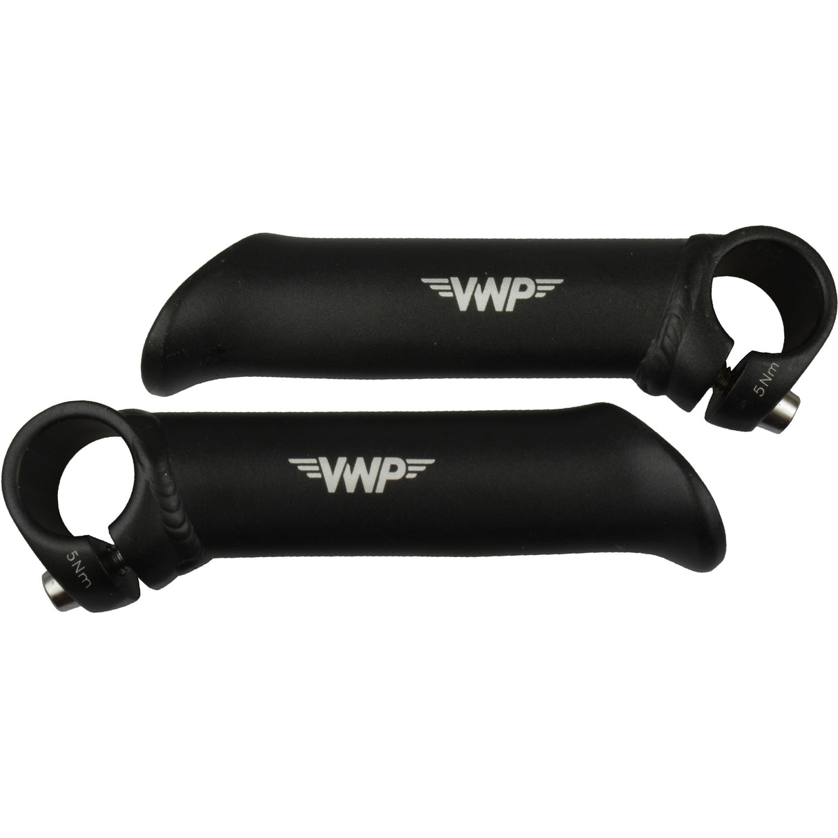 Vwp bar-ends forged short straight aluminum black