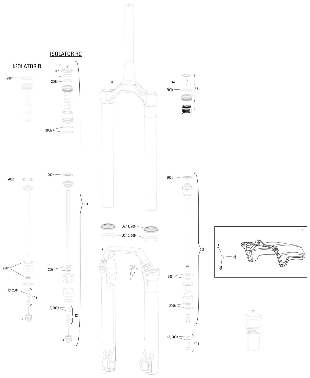 Rockshox suspension fork domain gold isolator rc3 27.5 boost sus.fork rs domain gold is.rc3 27.5 boost 160mm