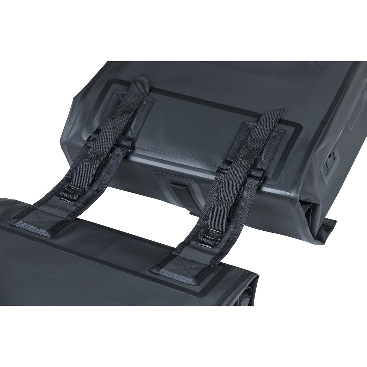 Saco de bicicleta duplo seco urbano de manjericão, impermeável, 50L, Matt Black