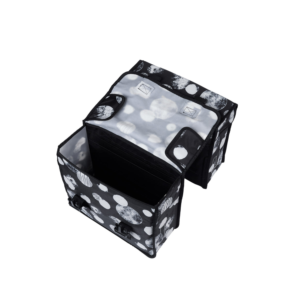 Basil Tas Mara XL Dubbel | Sphere | Zwart grijs