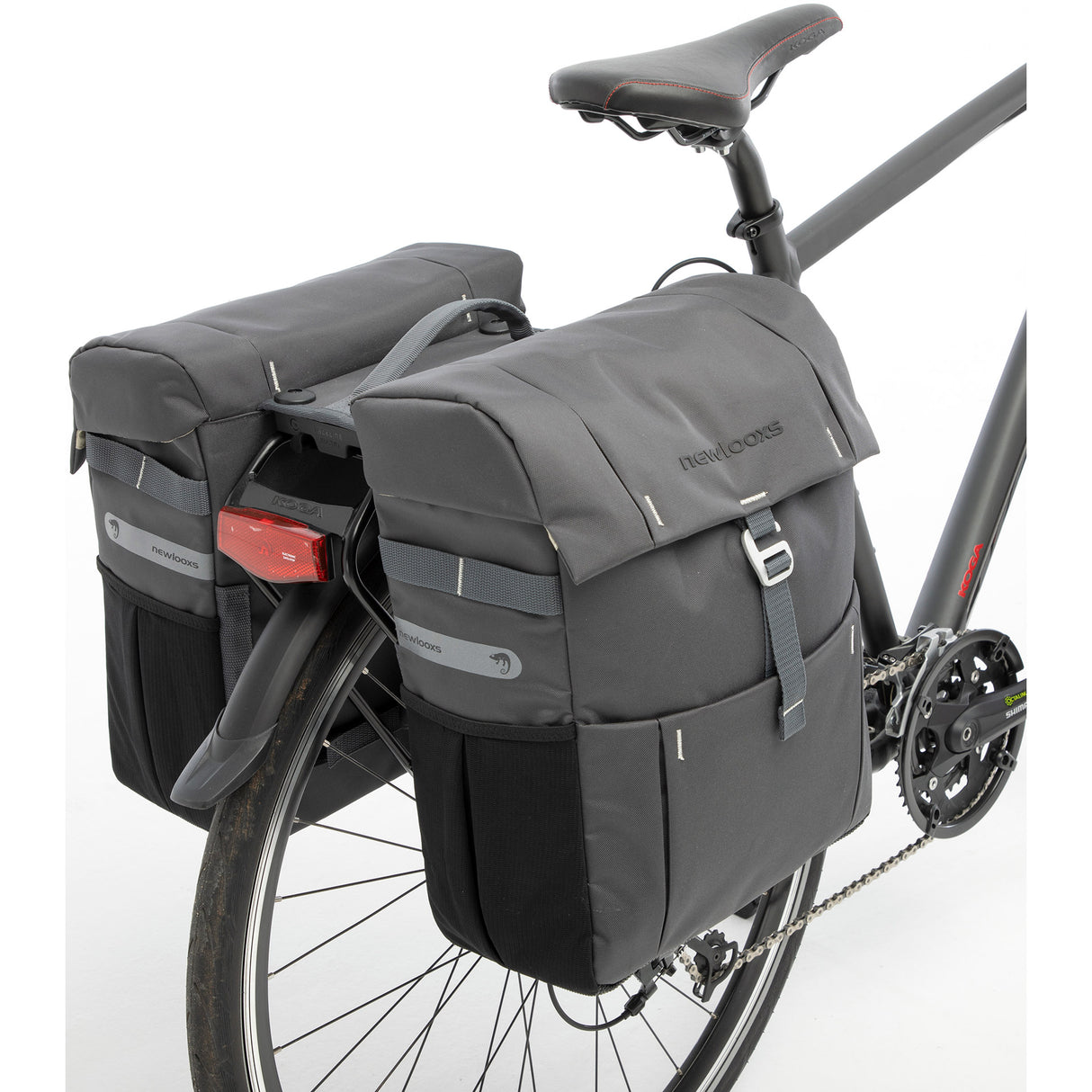 Vigo Double Bicycle Bag - Sport, Water-Disconnect, gris noir