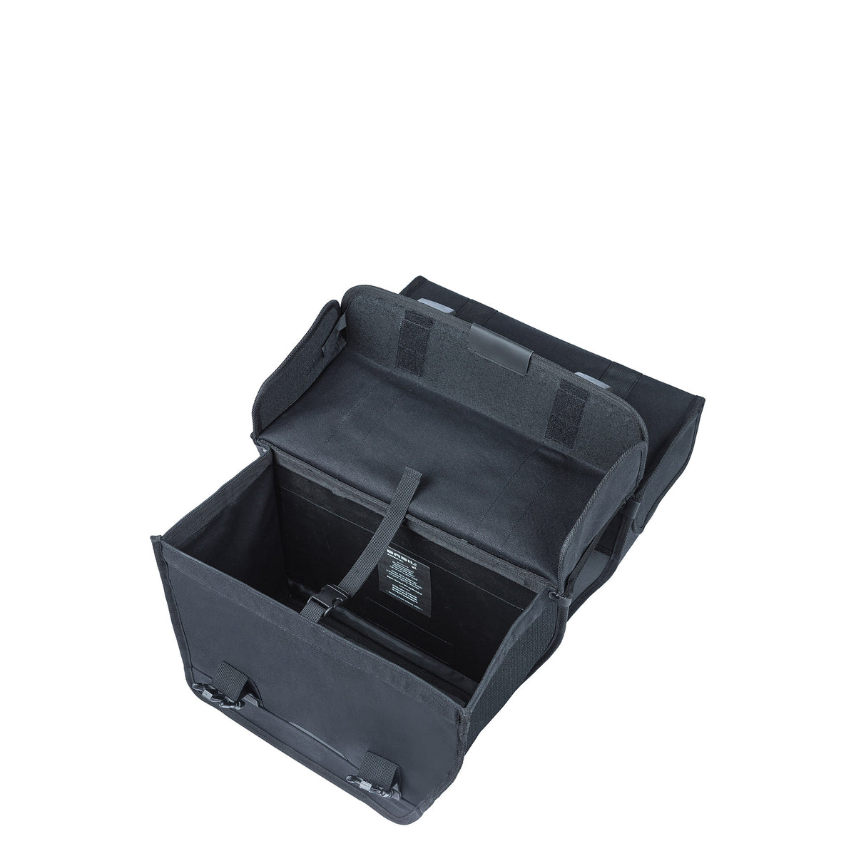 Basil Kavan Eco Classic 46L dvigubas dviračio krepšys juodas