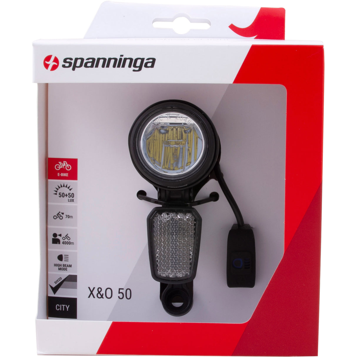 Spanninga Headlight XO 50 XEAFTc 6-36VDC + reflector