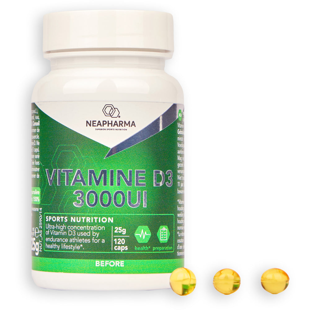 Capsules de NEAPHAMA Pot de vitamine D3 3000IU (120ST)