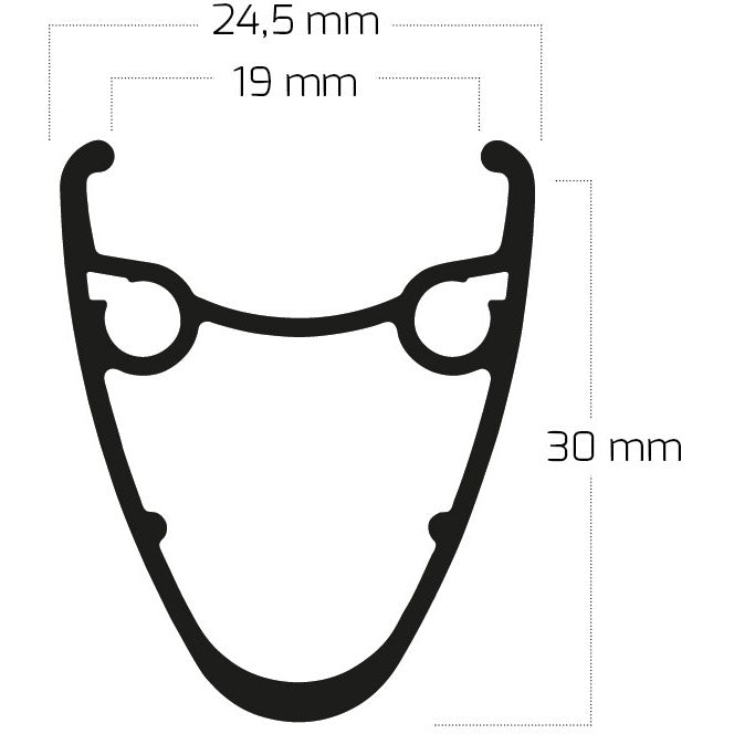Rigida ráfik ryde 28 (622) holandský-19 36 14 čierny (neprerezaný)
