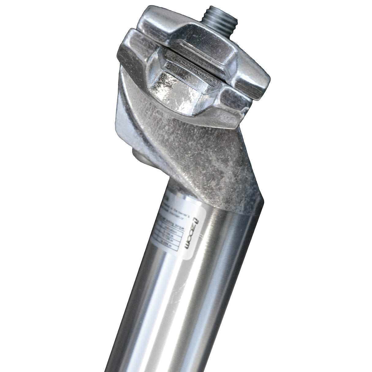 Poste de place fixé 26,8 x 350 mm d'argent en aluminium