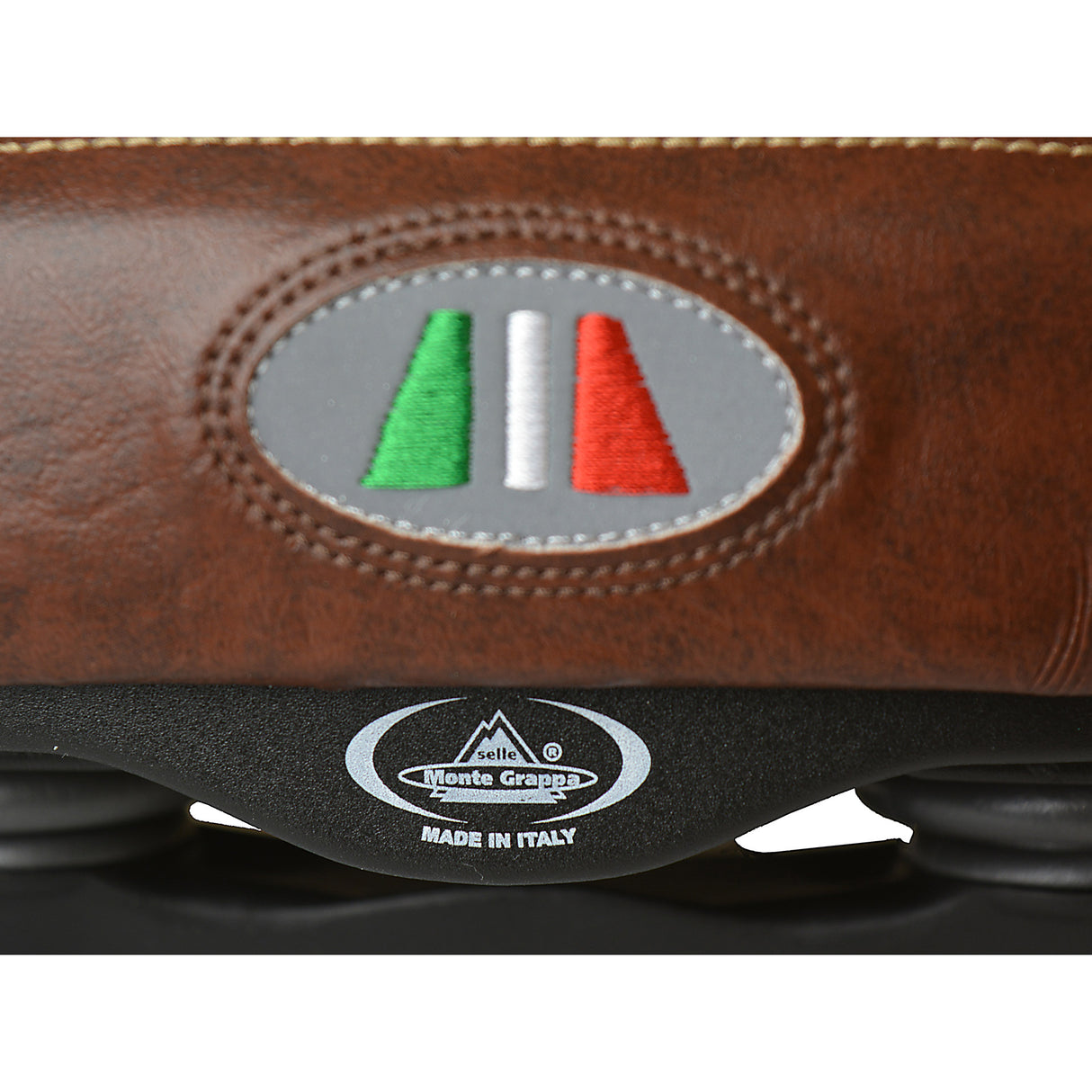 Selle monte grappa monte grappa zadel selva man bruin met elastomeer