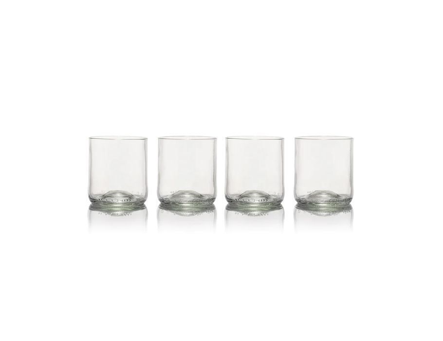 Rebottled glasses - short tumbler - 4-pack - clear