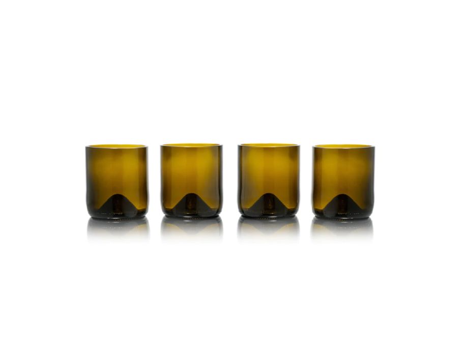 Verre rebotted - Courte-gobelet - 4 -pack - Olive
