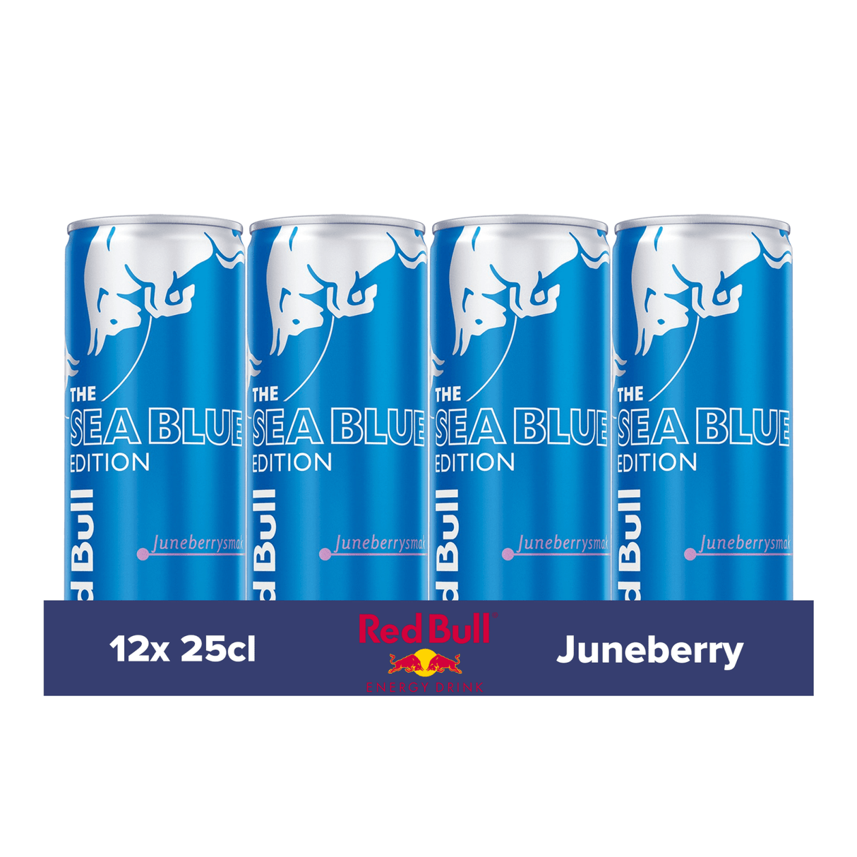 Red bull the sea blue edition juneberry can (12x 250ml)
