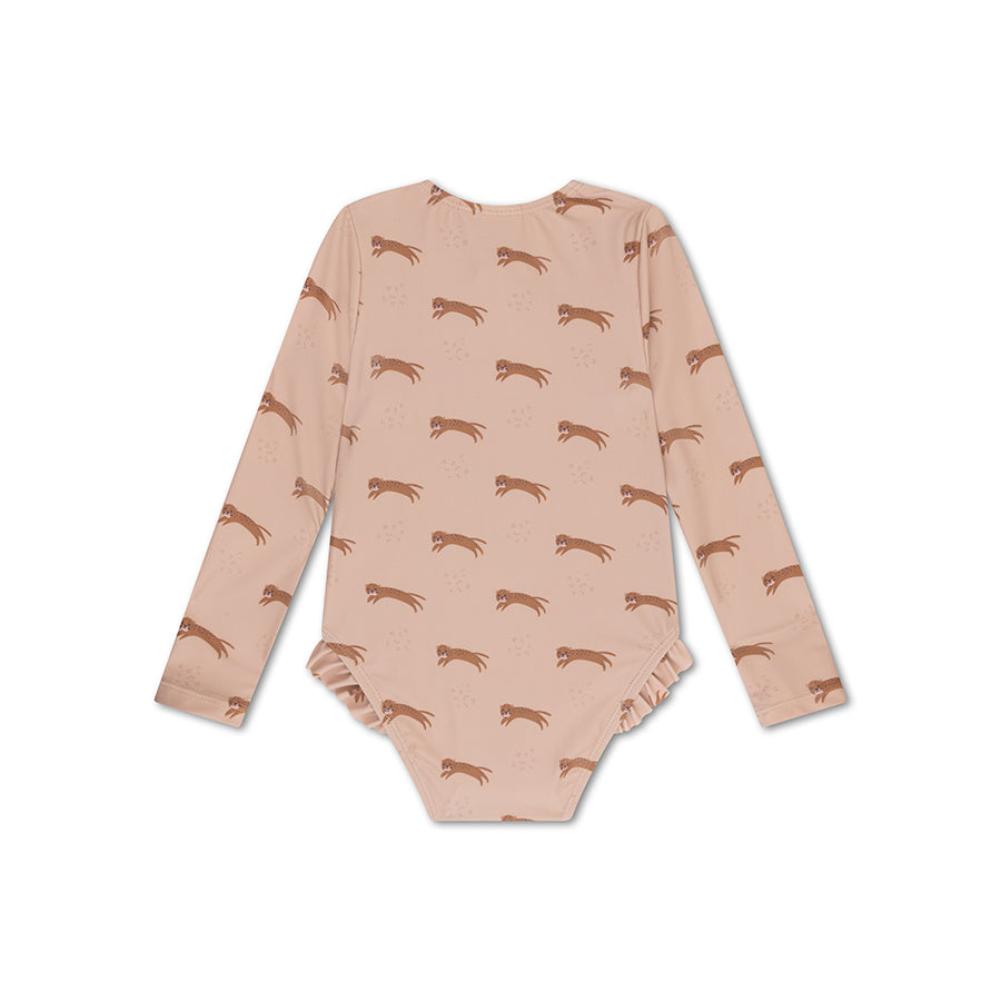 Roamer | beige girls' UV swimsuit with long sleeves