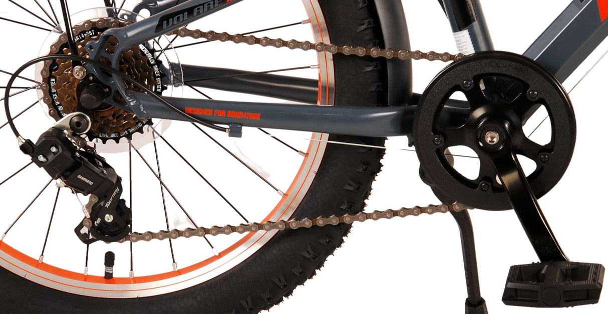 Vaikiškas dviratis Volare Rocky – 20 colių – pilkai oranžinis – 6 greičių – Prime Collection